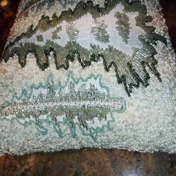 34th & Pine Holiday Tree Bling Beaded Decorator Lumbar Throw Pillow 15x11x6" - Picture 10 of 12